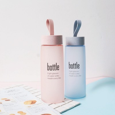 500ml Eco-friendly wheat straw frosted water bottles bpafree plastic